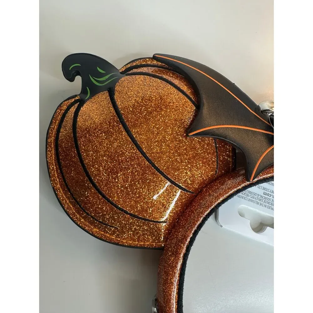 Disney Parks DVC Pumpkin Bat Glitter Halloween Ears